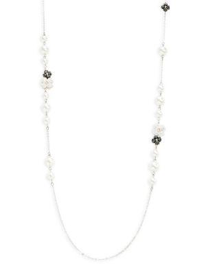 Latisha Strandage Floral Swarovski Crystal Necklace