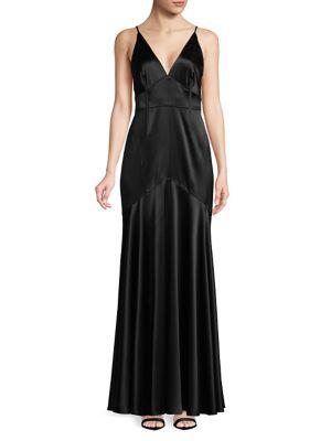 Jill Jill Stuart V-neck Fit-&-flare Gown