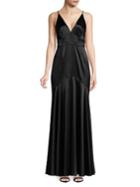 Jill Jill Stuart V-neck Fit-&-flare Gown