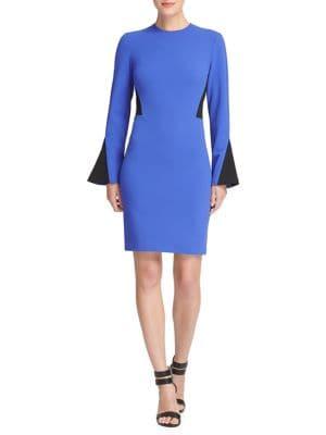 Donna Karan Panel Bell Sleeve Sheath Dress