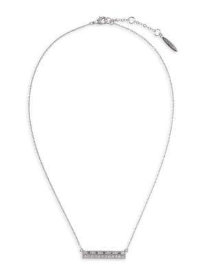 Sole Society Silvertone Bar Pendant Necklace