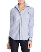Lauren Ralph Lauren Two-tone Cotton Button-down Shirt