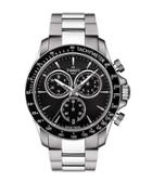 Tissot V8 Stainless Steel Sapphire Crystal Black Case Watch