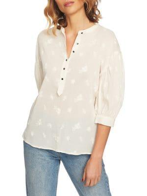 1.state Embroidered Cotton Henley
