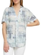 Nic+zoe Shoreline Grid Blouse