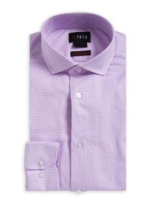 Lord Taylor Slim-fit Mini Check Dress Shirt
