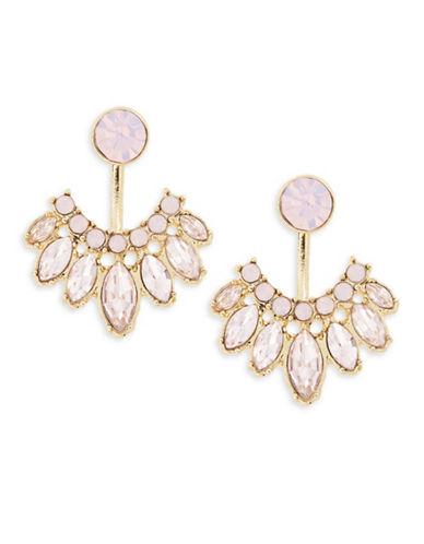Design Lab Lord & Taylor Round And Marquis Crystal Drop Earrings