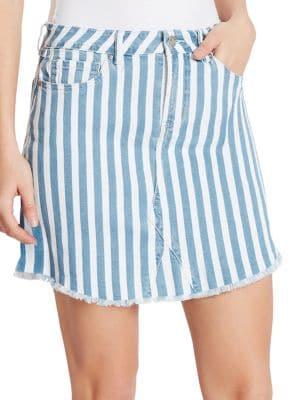 William Rast Joey Striped Denim Skirt