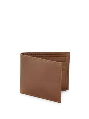 Black Brown Rfid-protection Extra-slim Leather Billfold Wallet