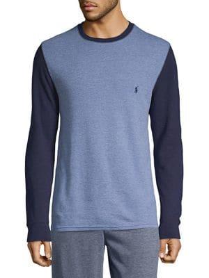 Polo Ralph Lauren Colorblock Waffle-knit Crewneck Shirt