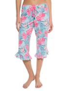 Pj Salvage Tropical Jersey Cropped Pants