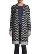 Ply Cashmere Chevron Cashmere Midi Coat