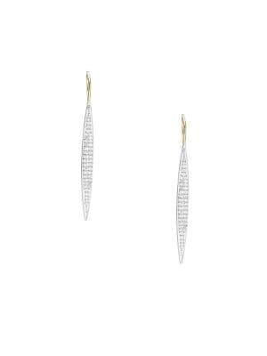 Adina Reyter 14k Yellow Gold, Sterling Silver & Diamond Drop Earrings