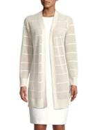 Calvin Klein Long Metallic-striped Cardigan