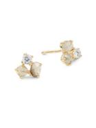 Tai Stone-accented Sterling Silver Cluster Stud Earrings