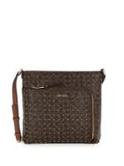 Calvin Klein Hudson Embellished Monogram Leather Crossbody Bag