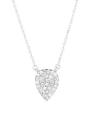 Adina Reyter Core Solid Pave Teardrop Necklace