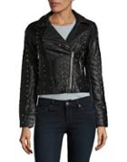 Miss Selfridge Quilted Artificial Leather Moto Jacket