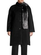 Jones New York Plus Faux-fur Shawl Coat