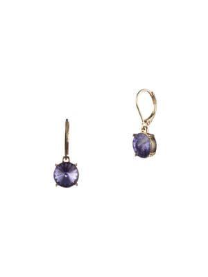Anne Klein Goldtone And Resin Stone Drop Earrings