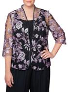 Alex Evenings Plus Two-piece Camisole And Jacket