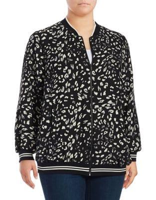 Vince Camuto Plus Plus Patterned Print Jacket