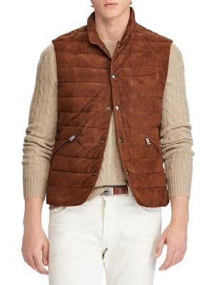 Polo Ralph Lauren Quilted Suede Vest
