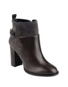 Nine West Quinah Leather And Suede Booties