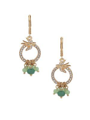 Lonna & Lilly Crystal Hoop Drop Earrings