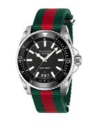 Gucci Dive Stainless Steel Nylon Band Watch