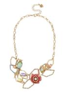 Betsey Johnson Buzz Off Bird & Flower Necklace