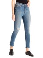 Ella Moss Straight High Rise Ankle Distressed Rigid-look Jeans