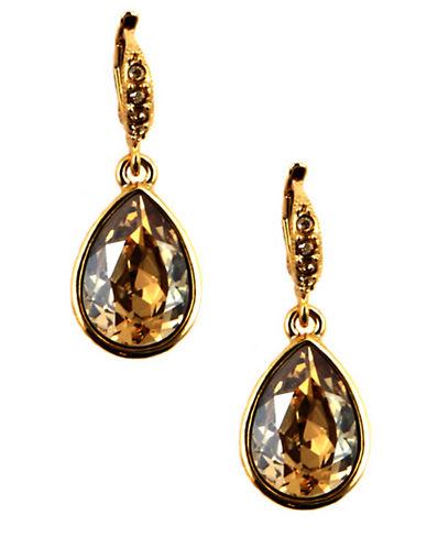 Givenchy Goldtone Teardrop-shaped Crystal Drop Earrings