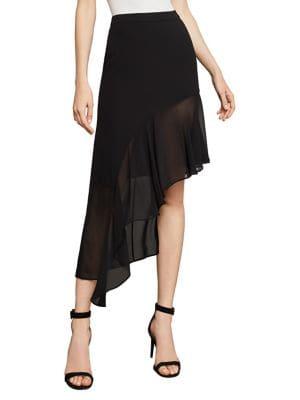 Bcbgmaxazria Asymmetrical Ruffle Skirt