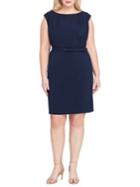 Tahari Arthur S. Levine Plus Belted Sheath Dress