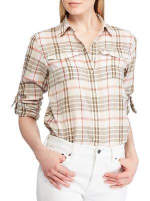 Lauren Ralph Lauren Petite Plaid Button-up Shirt