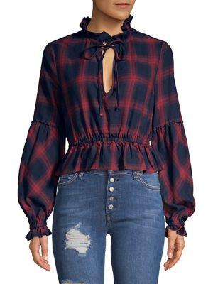 The Fifth Label Kinetic Nash Check Long-sleeve Top