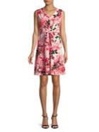 Calvin Klein Petite Floral-print A-lined Dress