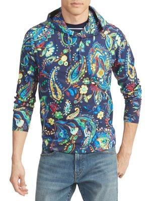 Polo Ralph Lauren Paisley Cotton Jersey Hooded Tee