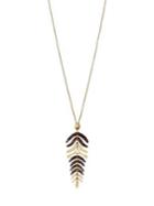 Lucky Brand Goldtone Autumn Leaves Pendant Necklace