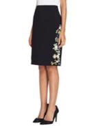 Tahari Arthur S. Levine Embroidered-trim Pencil Skirt