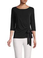 Premise Three-quarter Sleeve Side Tie Top