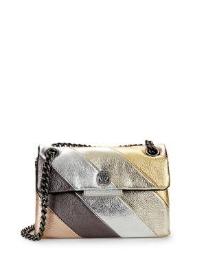 Kurt Geiger London Mini Kensington Metallic Leather Crossbody