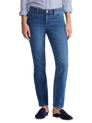 Lauren Ralph Lauren Petite Light-wash Modern Straight Curvy Jeans