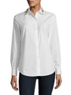 Lord & Taylor Petite Sequined Button-down Shirt