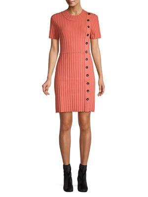 Free People Lottie Ribbed Button Dress