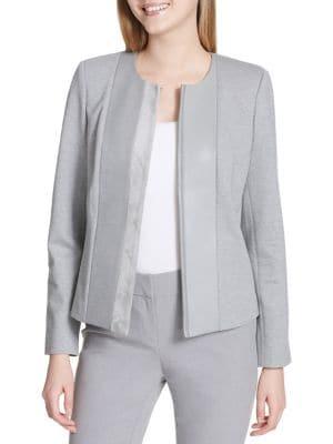 Calvin Klein Long-sleeve Heathered Blazer