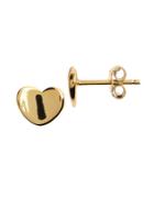 Lord & Taylor 18 Kt Gold Over Sterling Silver Heart Stud Earrings