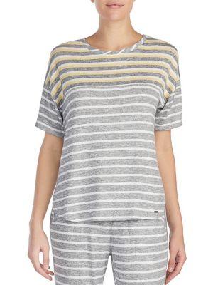 Kensie Striped Jersey Tee