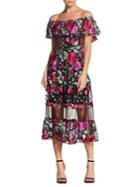 Dress The Population Summer Gabriella Off-the-shoulder Midi Dress